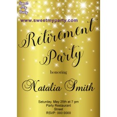 Gold Sparkly Retirement Party Invitation,Golden Retirement Party Invitation,(01ar) Gold Sparkly Retirement Party Invitation,Golden Retirement Party Invitation,(01ar)